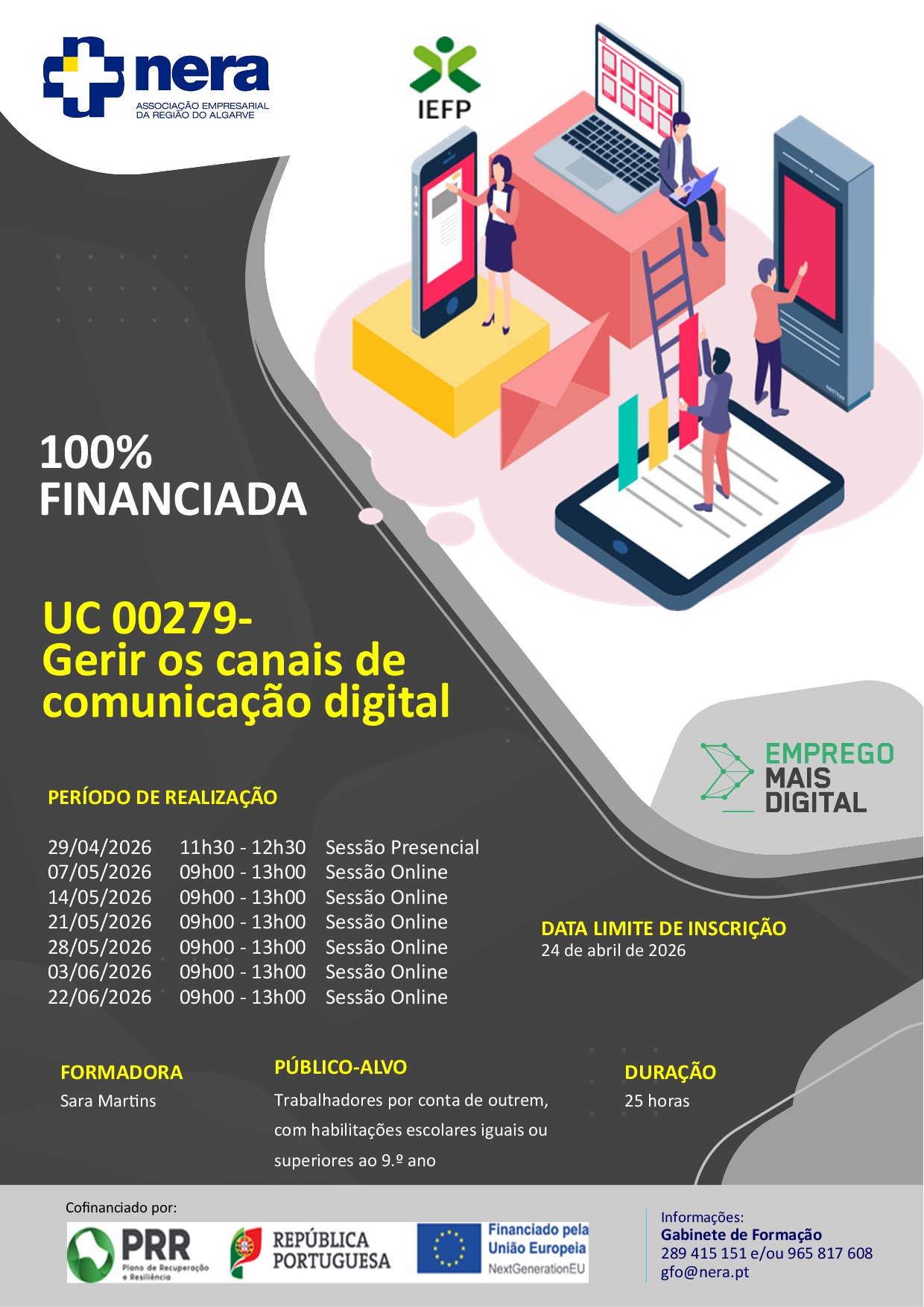 Gerir os canais de comunicação digital